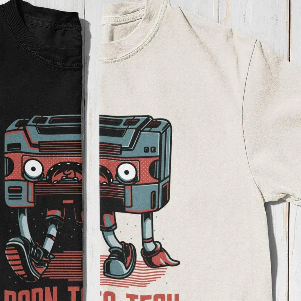 Camiseta Born to Tech | Retrô Futurista | Fandom Art