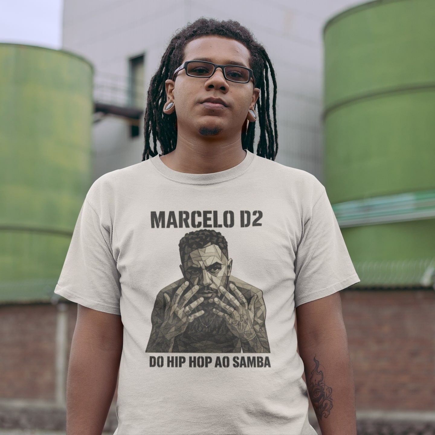 Camiseta Marcelo D2 | Do Hip Hop ao Samba | Exclusiva Fandom Art