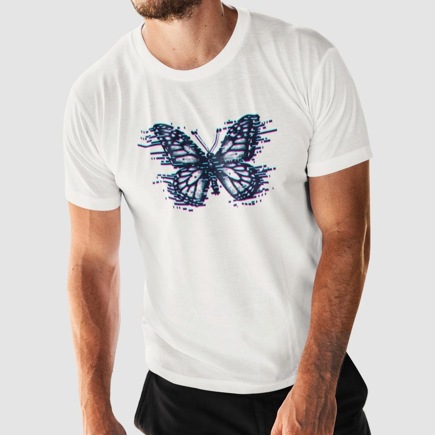 Camiseta Butterfly Glitch Effect | Fandom Art
