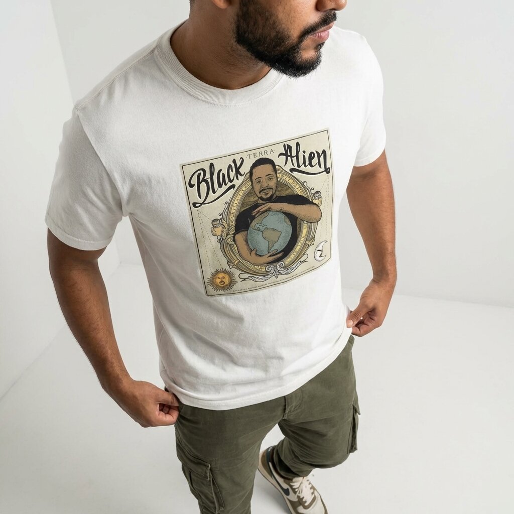 Camiseta Black Alien "Terra" | Fandom Art
