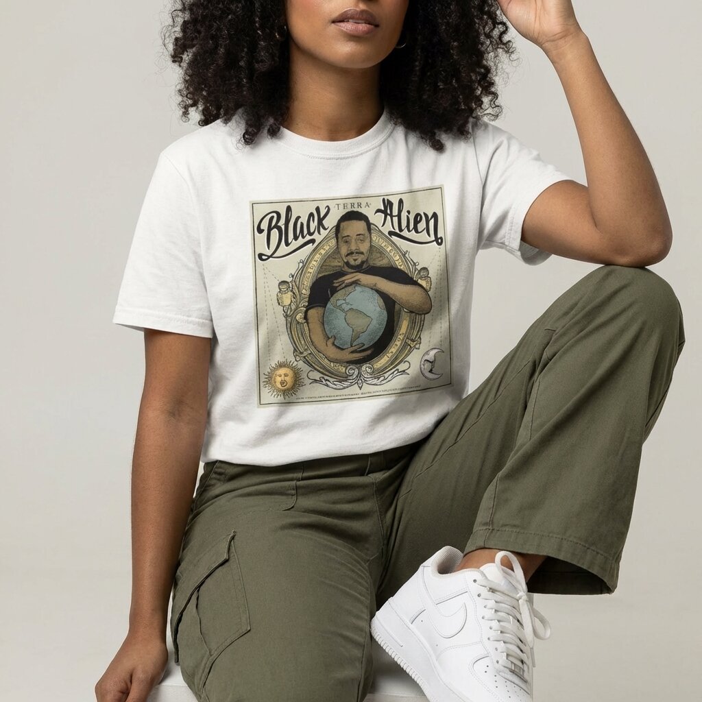 Camiseta Black Alien "Terra" | Fandom Art
