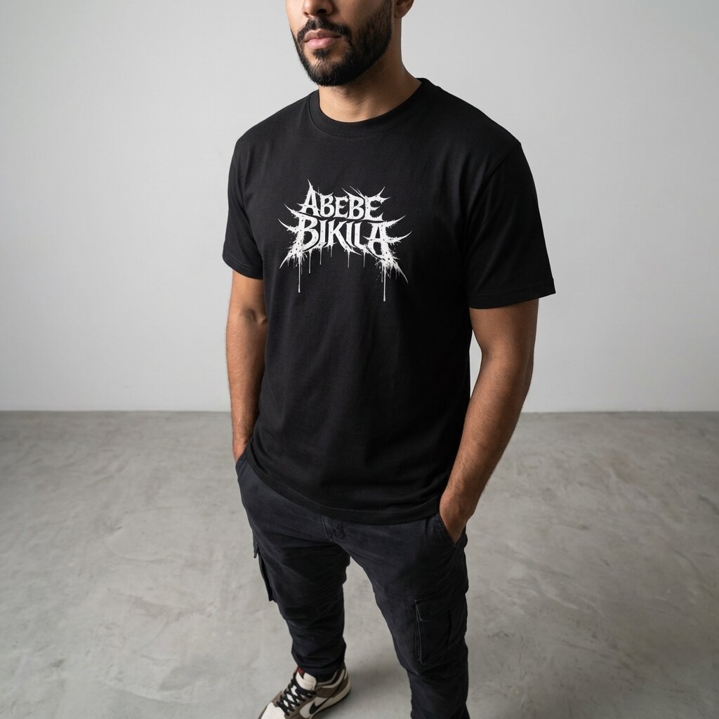 Camiseta BK "Abebe Bikila" Costas | Fandom Art