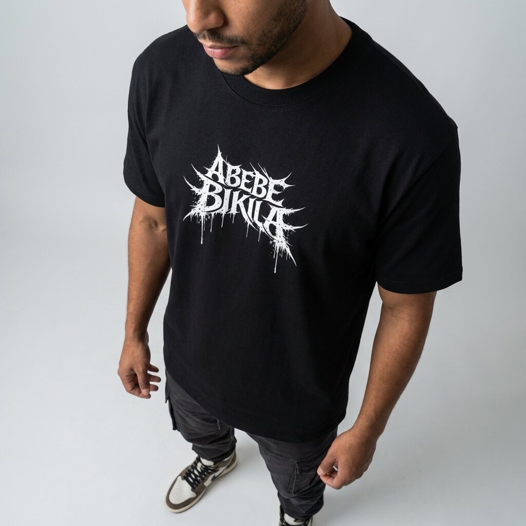 Camiseta BK "Abebe Bikila" Costas | Fandom Art
