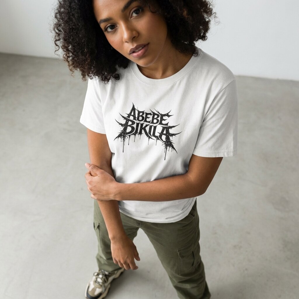 Camiseta BK "Abebe Bikila" Costas | Fandom Art