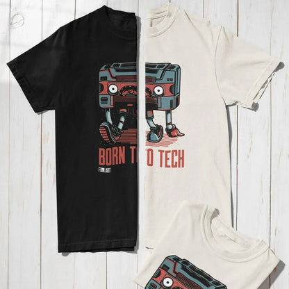Camiseta Born to Tech | Retrô Futurista | Fandom Art