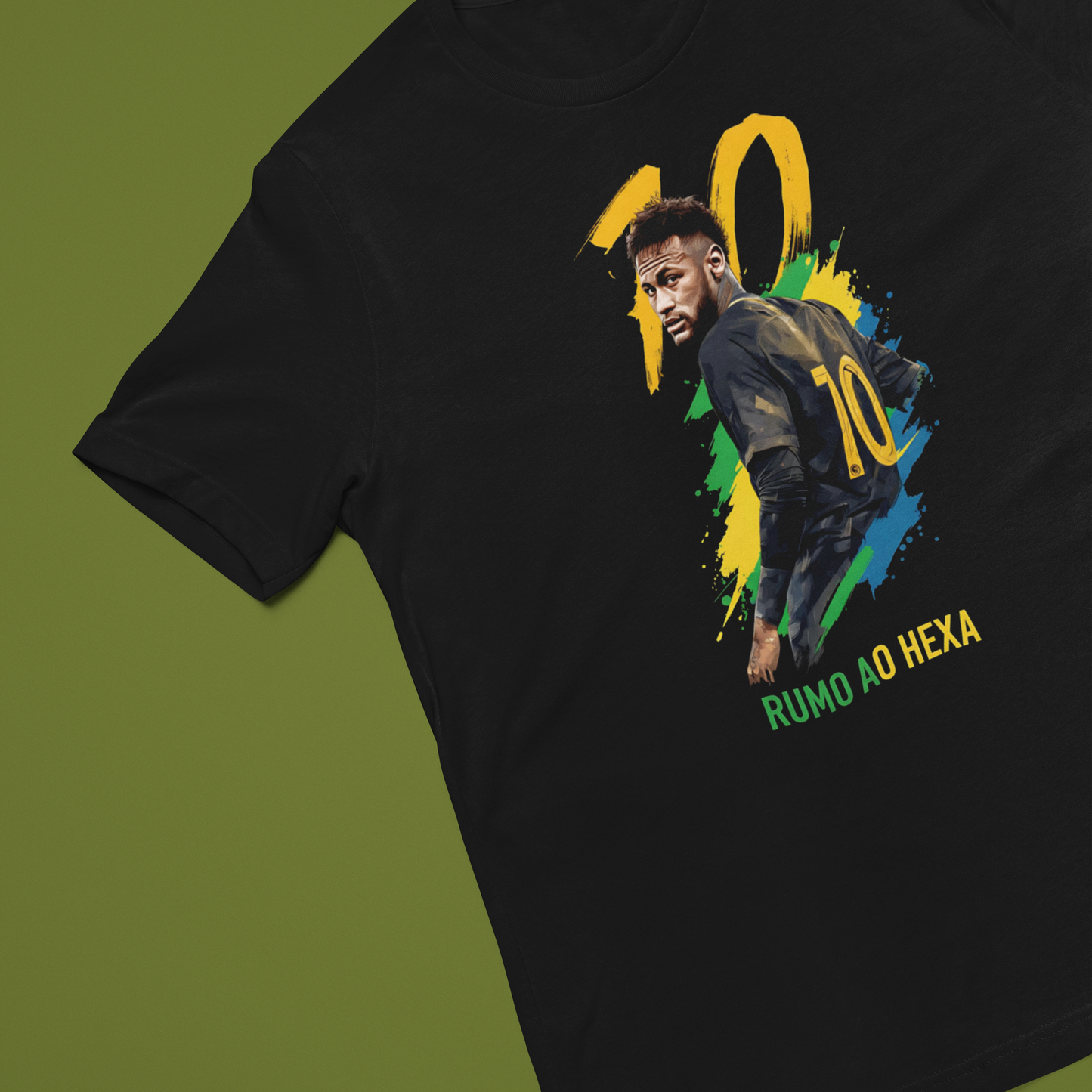 Camiseta Neymar Rumo ao Hexa - Gold | Fandom Art