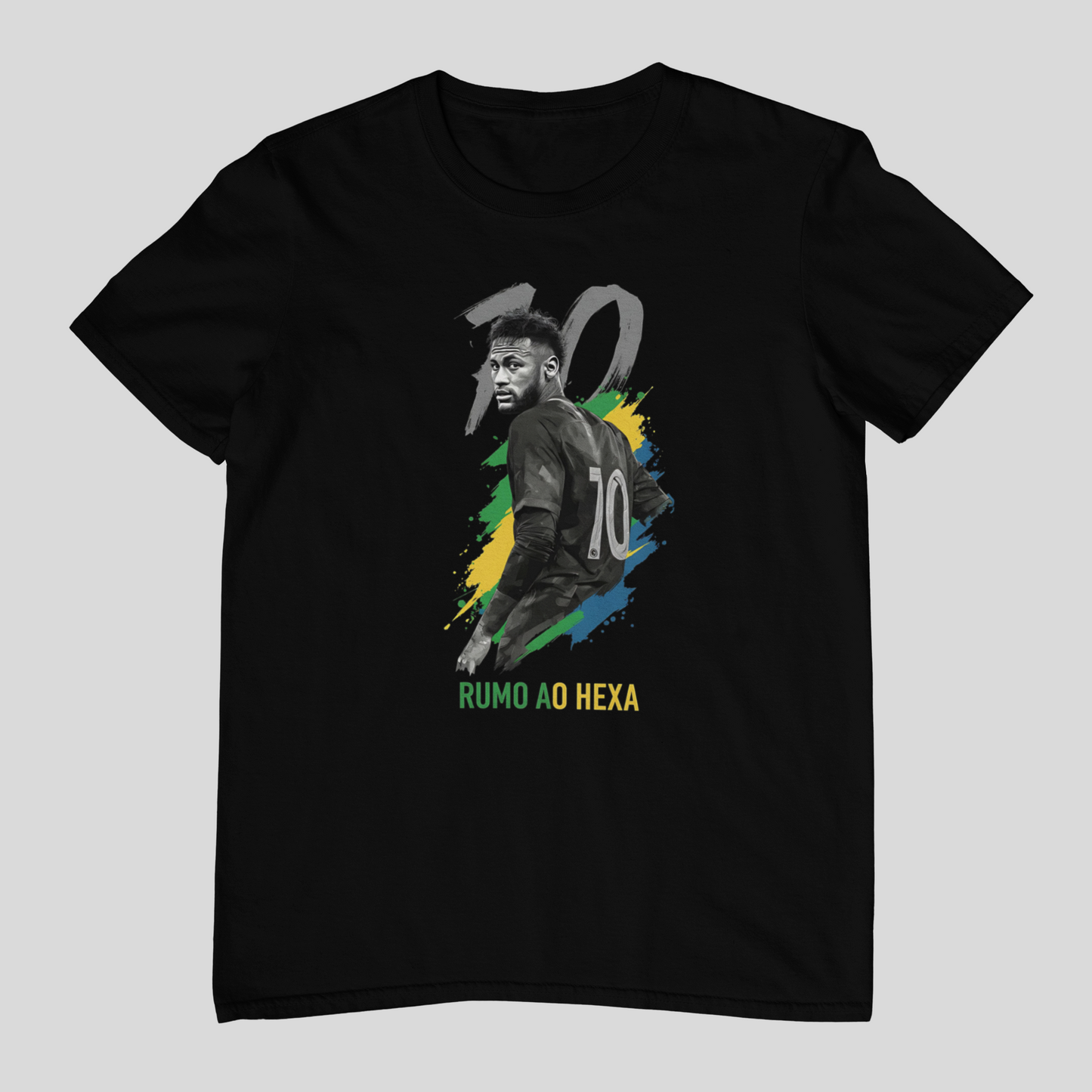 Camiseta Neymar Rumo ao Hexa - Gray | Fandom Art