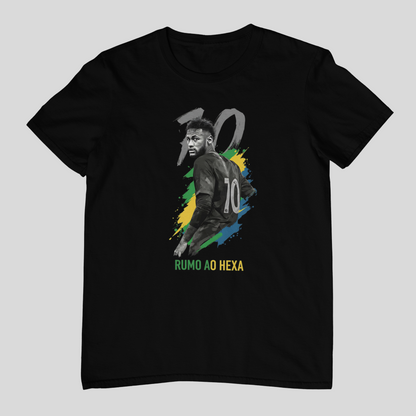 Camiseta Neymar Rumo ao Hexa - Gray | Fandom Art
