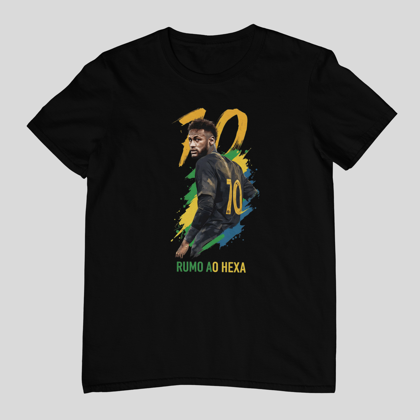 Camiseta Neymar Rumo ao Hexa - Gold | Fandom Art