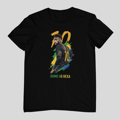 Camiseta Neymar Rumo ao Hexa - Gold | Fandom Art